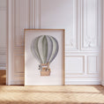 Load image into Gallery viewer, Safari Animal Balloon Nursery Prints | Set of 2 | Green Wall Art for Baby's Room - RoseRowanDesign -