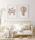 Load image into Gallery viewer, Safari Animal Balloon Prints | Set of 2 | Nursery Wall Art - RoseRowanDesign -