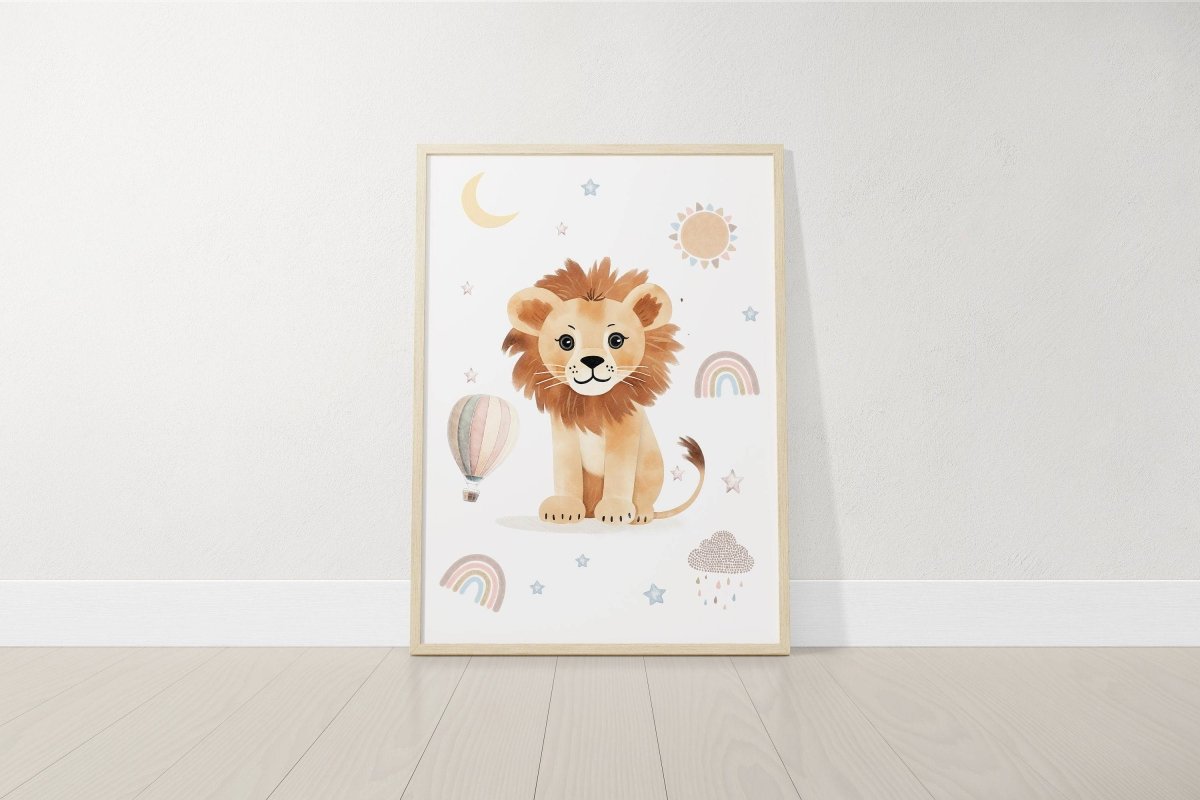 Safari Animal Boho Nursery Prints | Set of 6 | Neutral Wall Art for Baby's Room - RoseRowanDesign -