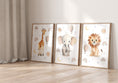 Load image into Gallery viewer, Safari Animal Boho Nursery Prints | Set of 6 | Neutral Wall Art for Baby's Room - RoseRowanDesign -