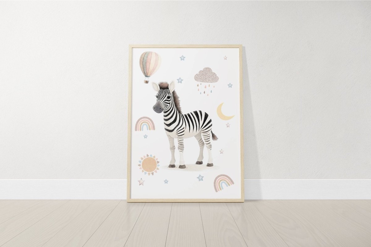 Safari Animal Boho Nursery Prints | Set of 6 | Neutral Wall Art for Baby's Room - RoseRowanDesign -