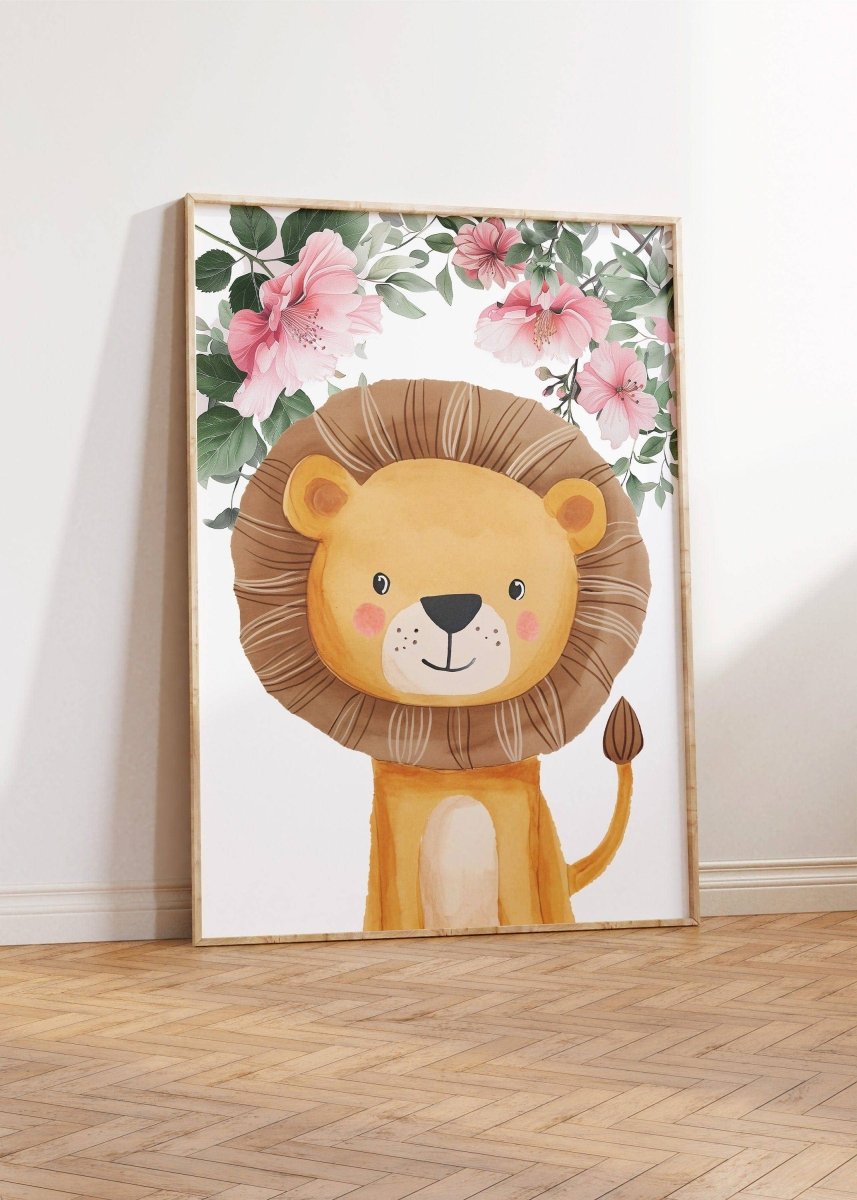 Safari Animal Nursery Prints | Set of 3 | Jungle Decor for Girls' Bedroom or Nursery - RoseRowanDesign -