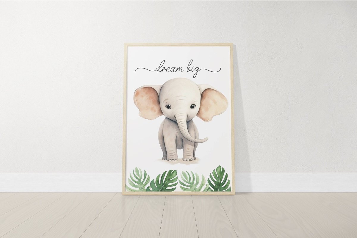 Safari Animal Nursery Prints | Set of 3 | Jungle Theme Wall Art for Babies' Room - RoseRowanDesign -