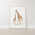 Load image into Gallery viewer, Safari Animal Nursery Prints | Set of 3 | Neutral Wall Art for Baby's Room - RoseRowanDesign -