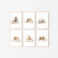 Load image into Gallery viewer, Safari Animal Nursery Prints | Set of 6 | Neutral Safari Theme Wall Art for Baby's Room - RoseRowanDesign -