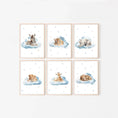 Load image into Gallery viewer, Safari Animal Nursery Prints | Set of 6 | Safari Theme Wall Art for Baby's Room - RoseRowanDesign -