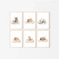Load image into Gallery viewer, Safari Animal Nursery Prints | Set of 6 | Safari Theme Wall Art for Baby's Room - RoseRowanDesign -