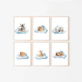 Load image into Gallery viewer, Safari Animal Nursery Prints | Set of 6 | Safari Theme Wall Art for Baby's Room - RoseRowanDesign -