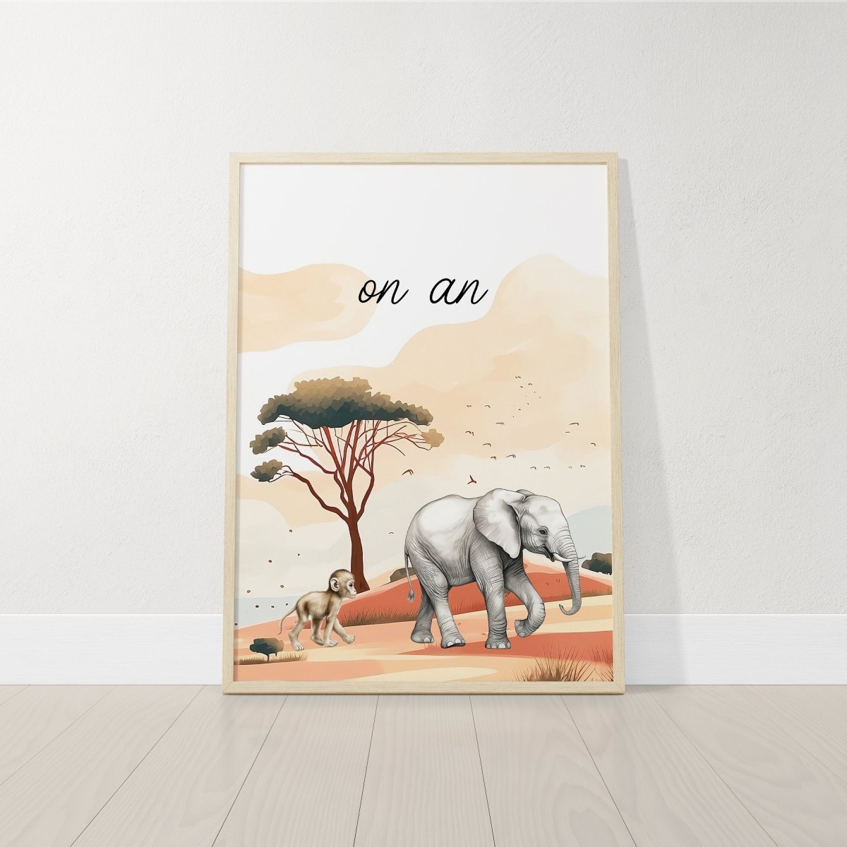 Safari Animal Nursery Wall Prints, Set of 3 Safari Animals For Babies Bedroom, Gender Neutral Nursery Decor, Lets Go On An Adventure - RoseRowanDesign -
