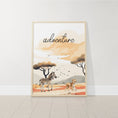 Load image into Gallery viewer, Safari Animal Nursery Wall Prints, Set of 3 Safari Animals For Babies Bedroom, Gender Neutral Nursery Decor, Lets Go On An Adventure - RoseRowanDesign -