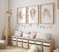 Load image into Gallery viewer, Safari Animal Personalised Set of 3 Wall Prints | Wall Art for Nursery, Bedroom or Playroom - RoseRowanDesign - Wall Art