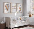 Load image into Gallery viewer, Safari Animal Prints for Nursery - Gender Neutral Decor for Babies Room - Hakuna Matata - Hot Air Balloon, HuAnimal Ark - RoseRowanDesign -