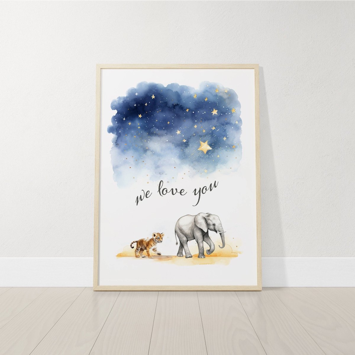 Safari Animal Star Nursery Prints | Set of 3 | Gender Neutral Wall Art for Baby's Room - RoseRowanDesign -