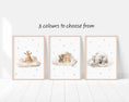Load image into Gallery viewer, Safari Animal Wall Art Prints | Set of 3 | Neutral Decor for Baby Room with Cloud Themes - RoseRowanDesign -