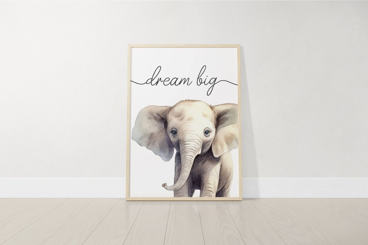 Safari Animal Wall Art Prints | Set of 3 | Quotes for Baby Room - RoseRowanDesign -