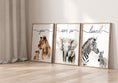 Load image into Gallery viewer, Safari Animal Wall Art Prints | Set of 3 | "You Are So Loved" Nursery Decor - RoseRowanDesign -