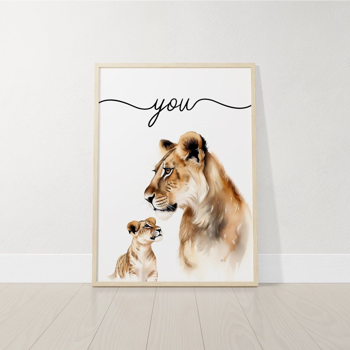 Safari Animal Wall Art Prints | Set of 3 | "You Are So Loved" Nursery Decor - RoseRowanDesign -