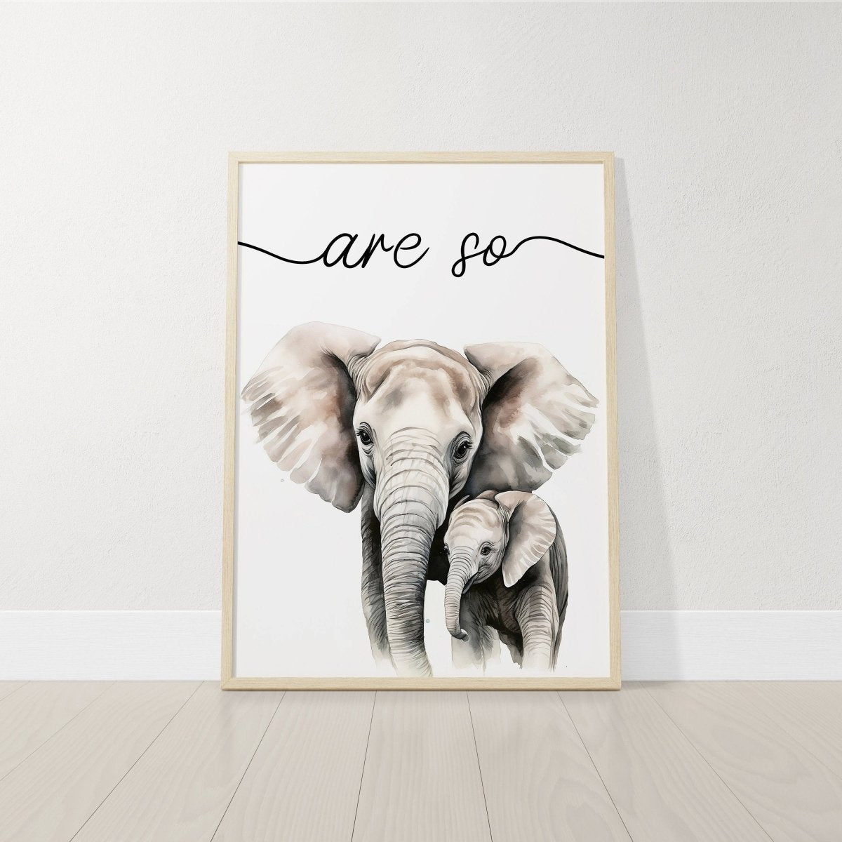 Safari Animal Wall Art Prints | Set of 3 | "You Are So Loved" Nursery Decor - RoseRowanDesign -