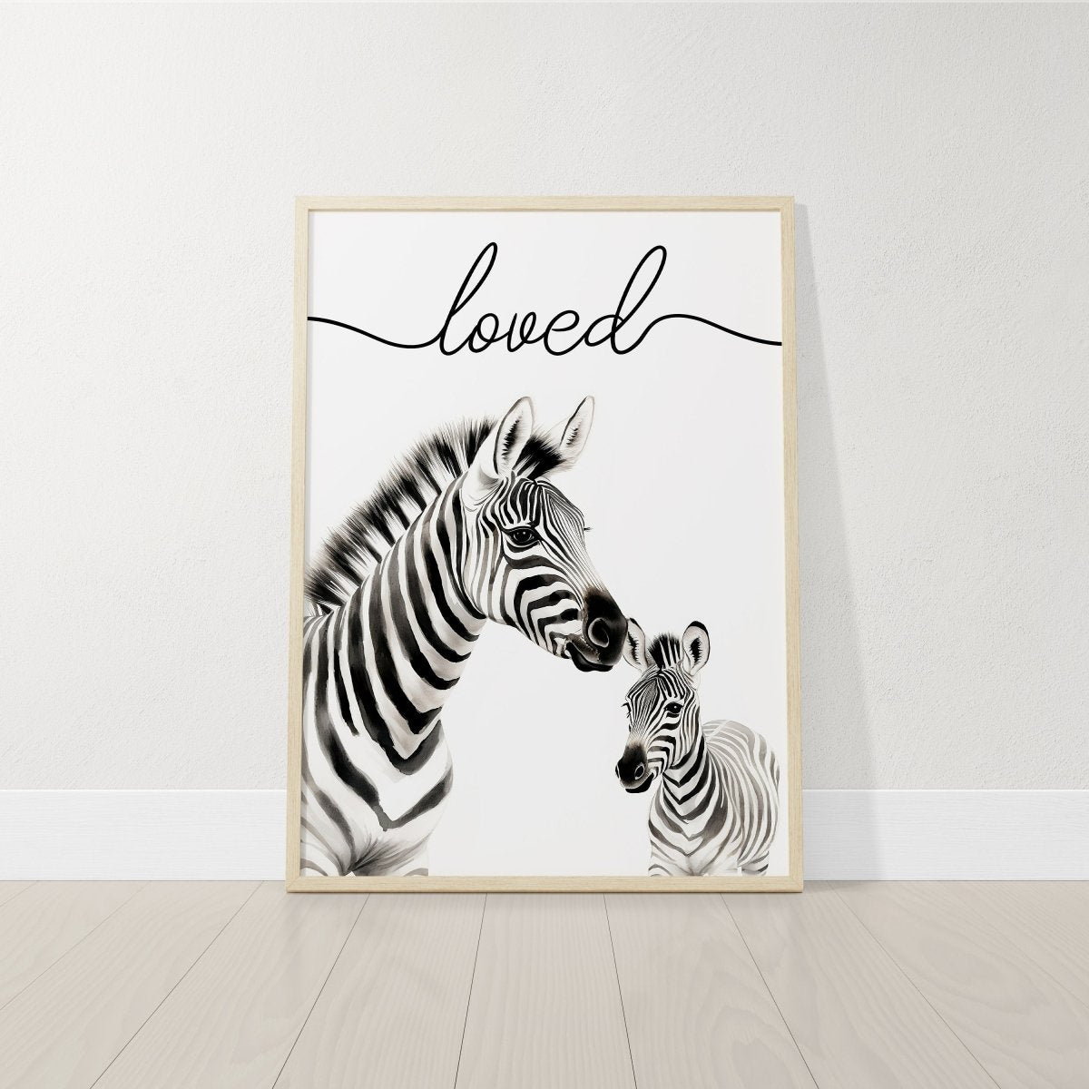 Safari Animal Wall Art Prints | Set of 3 | "You Are So Loved" Nursery Decor - RoseRowanDesign -