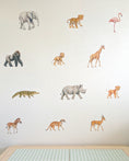 Load image into Gallery viewer, Premium Fabric Nursery Wall Stickers - Safari Animals