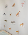 Load image into Gallery viewer, Premium Fabric Nursery Wall Stickers - Safari Animals