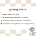Load image into Gallery viewer, Sage Green Nursery Prints – Personalised Floral Gallery Wall Set - RoseRowanDesign -