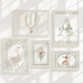 Load image into Gallery viewer, Sage Green Nursery Prints – Personalised Floral Gallery Wall Set - RoseRowanDesign -