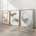 Load image into Gallery viewer, Scandl Safari Animal Nursery Prints – Set of 3 - RoseRowanDesign -