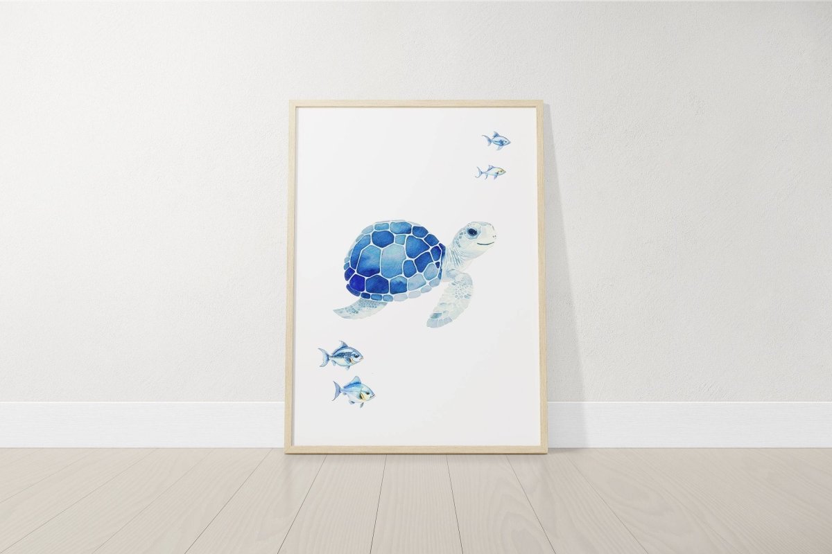 Sea Life Nursery Prints | Set of 6 | Ocean Theme Wall Art for Baby's Room - RoseRowanDesign -