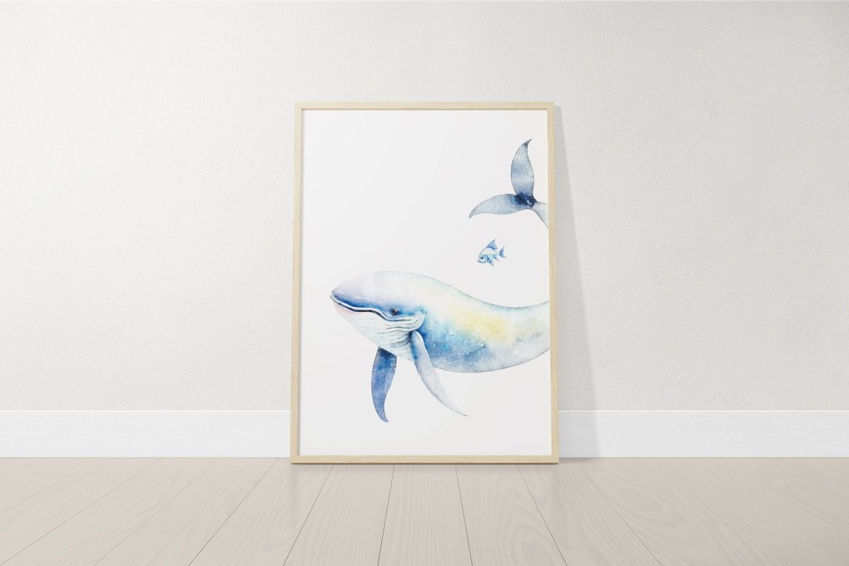Sea Life Nursery Prints | Set of 6 | Ocean Theme Wall Art for Baby's Room - RoseRowanDesign -