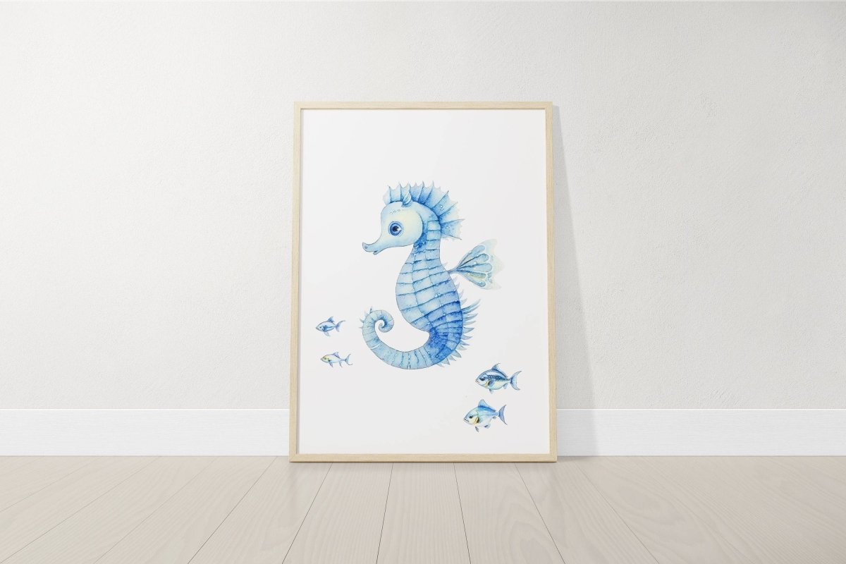 Sea Life Nursery Prints | Set of 6 | Ocean Theme Wall Art for Baby's Room - RoseRowanDesign -