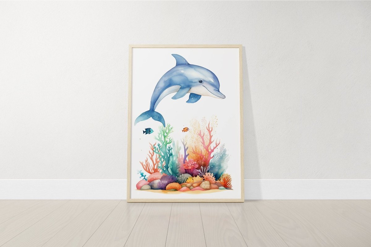 Sea Life Nursery Prints | Set of 6 | Ocean - Themed Wall Art for Baby's Room - RoseRowanDesign -