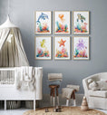 Load image into Gallery viewer, Sea Life Nursery Prints | Set of 6 | Ocean - Themed Wall Art for Baby's Room - RoseRowanDesign -