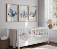 Load image into Gallery viewer, Sea Life Wall Art | Set of 3 | Nautical Ocean Theme for Nursery or Kids' Room - RoseRowanDesign -