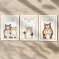 Load image into Gallery viewer, Set of 3 Bear Family Prints – 'First We Had Each Other' Wall Art for Nursery or Playroom - RoseRowanDesign -
