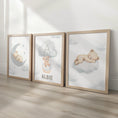 Load image into Gallery viewer, Set of 3 Cloud Bears Prints – Beige & Grey Gender Neutral Wall Art for Nursery, Bedroom or Playroom - RoseRowanDesign -