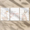 Load image into Gallery viewer, Set of 3 Personalised Goose & Bunny Nursery Prints – You are so Loved – Neutral Wall Art - RoseRowanDesign -