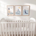 Load image into Gallery viewer, Set of 3 Personalised Sea Life Nursery Prints – Custom Name Ocean & Nautical Wall Ar - RoseRowanDesign -