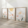 Load image into Gallery viewer, Set of 3 Personalised Wildflower Prints – Floral Name Wall Art for Girls Nursery & Boho Bedroom Decor - RoseRowanDesign -