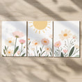 Load image into Gallery viewer, Set of 3 Personalised Wildflower Prints – Floral Name Wall Art for Girls Nursery & Boho Bedroom Decor - RoseRowanDesign -