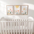 Load image into Gallery viewer, Set of 3 Personalised Wildflower Prints – Floral Name Wall Art for Girls Nursery & Boho Bedroom Decor - RoseRowanDesign -