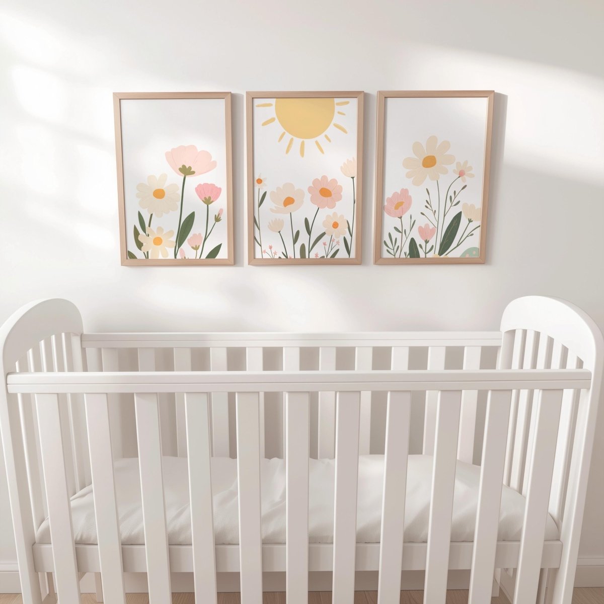 Set of 3 Personalised Wildflower Prints – Floral Name Wall Art for Girls Nursery & Boho Bedroom Decor - RoseRowanDesign -