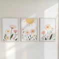 Load image into Gallery viewer, Set of 3 Personalised Wildflower Prints – Floral Name Wall Art for Girls Nursery & Boho Bedroom Decor - RoseRowanDesign -