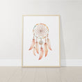 Load image into Gallery viewer, Set of 3 Pink Boho Unicorn Nursery Prints | Dream Catcher Wall Art - RoseRowanDesign -