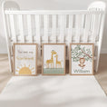 Load image into Gallery viewer, Set of 3 Safari Animal Nursery Prints – Sunshine, Giraffe & Monkey Wall Art - RoseRowanDesign -