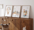 Load image into Gallery viewer, Set of 3 Safari Animal Prints for Nursery, Kids Bedroom or Playroom - Gender Neutral Decor for Babies Room - Hot Air Balloon, Animal Ark - RoseRowanDesign -