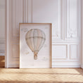 Load image into Gallery viewer, Set of 3 Teddy Bear Hot Air Balloon Prints for Nursery, Kids Bedroom or Playroom - Gender Neutral Decor for Babies Room - Beige Toddler Art - RoseRowanDesign -