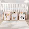 Load image into Gallery viewer, Set of 3 Wild Animal Nursery Prints – Giraffe, Panda, Kids Wall Art - RoseRowanDesign -
