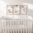 Load image into Gallery viewer, Set of 3 Woodland Animal Nursery Prints – Whimsical Bear & Bunny Personalised Wall Art for Kids Room - RoseRowanDesign -