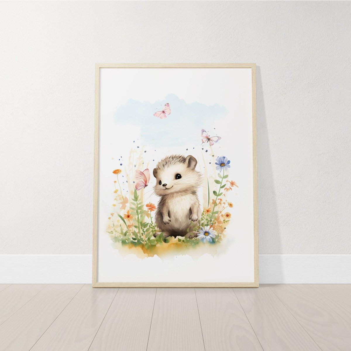 Set of 3 Woodland Animal Nursery Wall Prints, Wildflower Pictures for Babies Bedroom, Unisex Children's Room Decor, Toddler Playroom Posters - RoseRowanDesign -